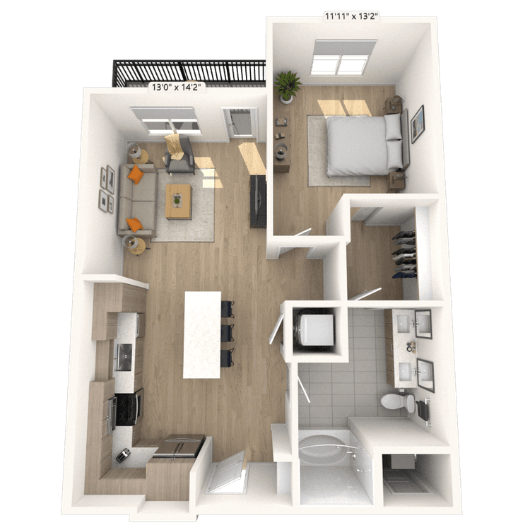 Floorplan image of unit 3110