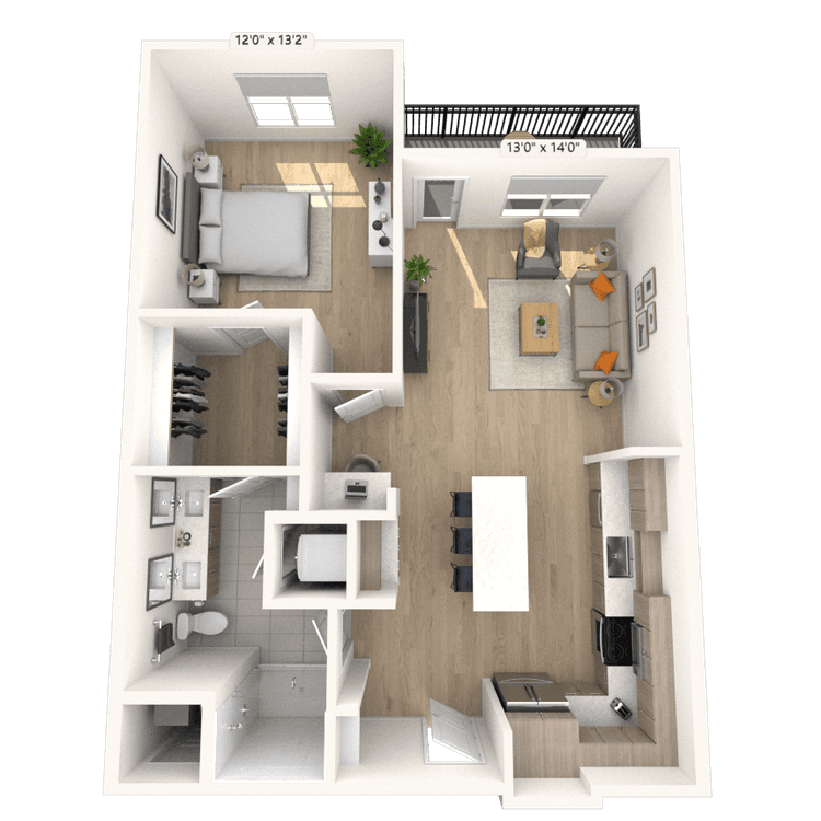 Floorplan image of unit 2222