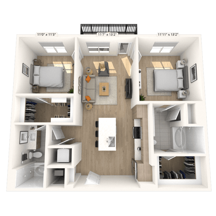 Floorplan image of unit 2224