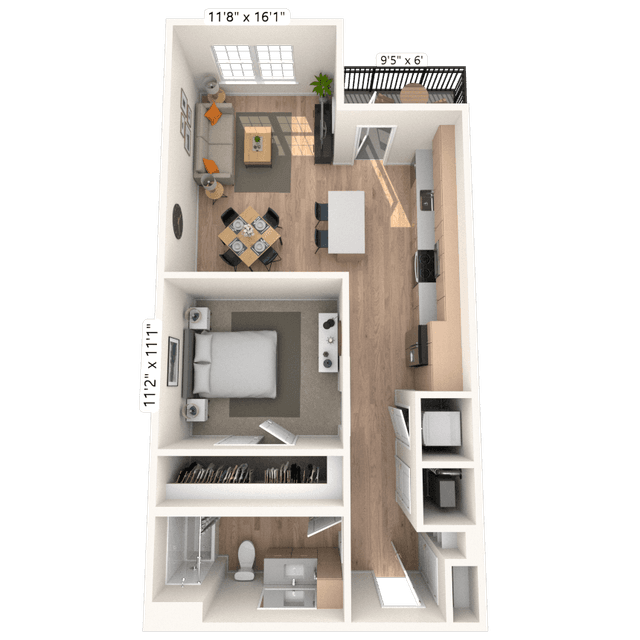 Floorplan image of unit 1004