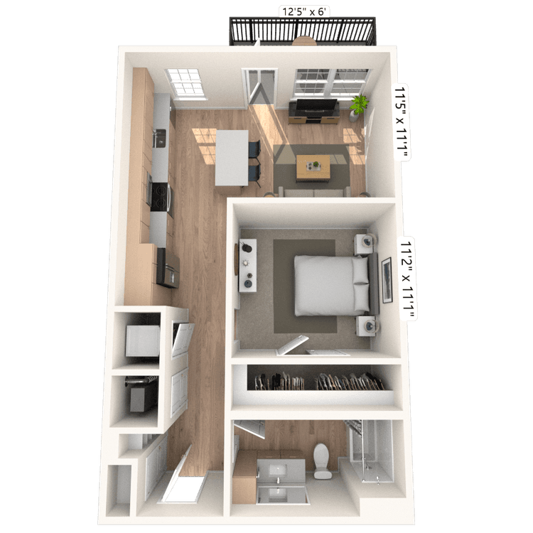 Floorplan image of unit 3125