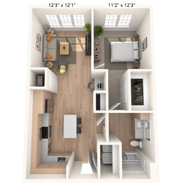 Floorplan image of unit 3317
