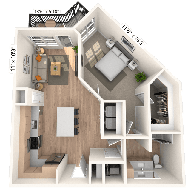 Floorplan image of unit 1109