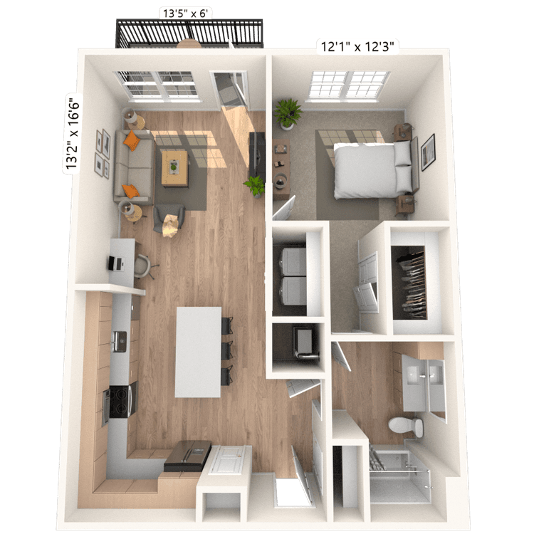 Floorplan image of unit 3126