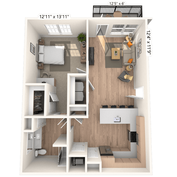 Floorplan image of unit 4208