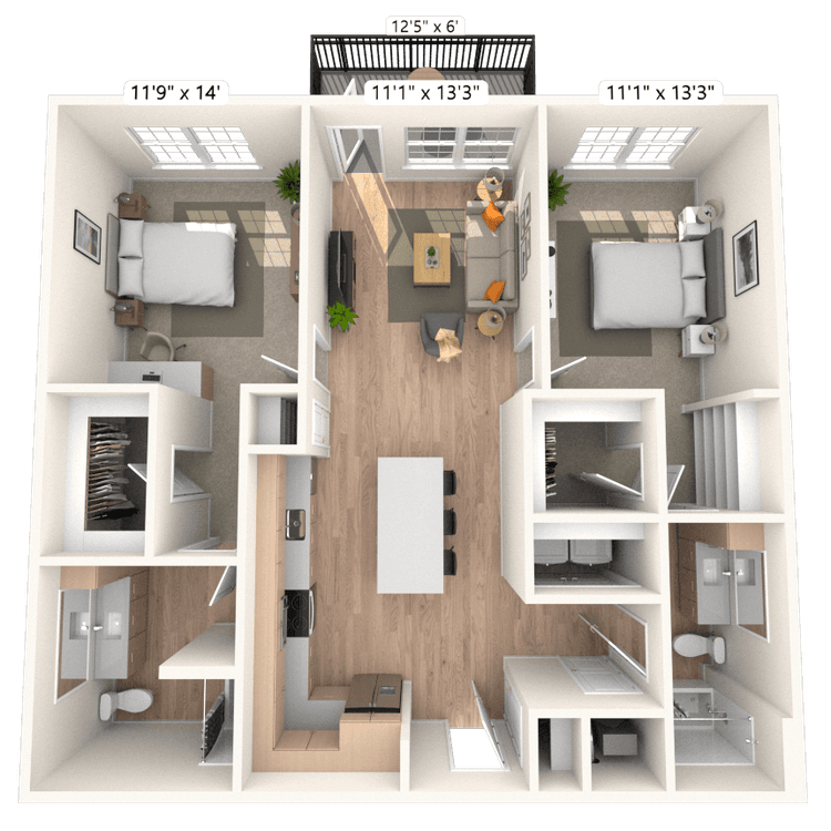 Floorplan image of unit 3212