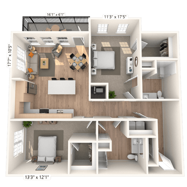 Floorplan image of unit 2310