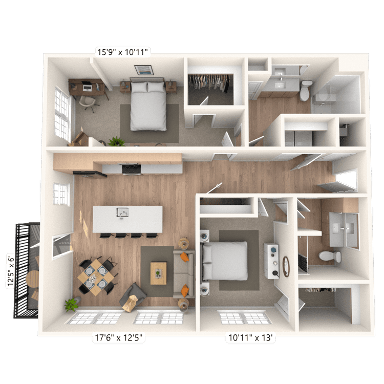 Floorplan image of unit 4202