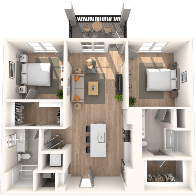Floorplan image of unit 1427
