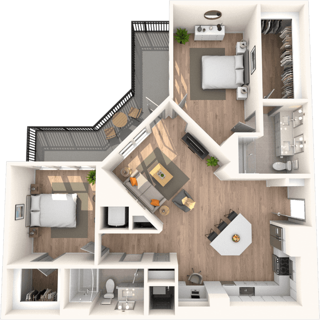Floorplan image of unit 1525