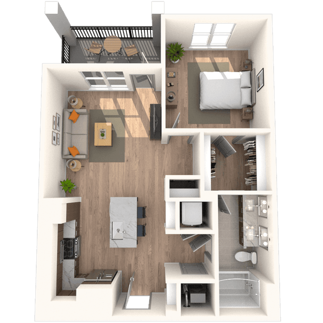 Floorplan image of unit 2516