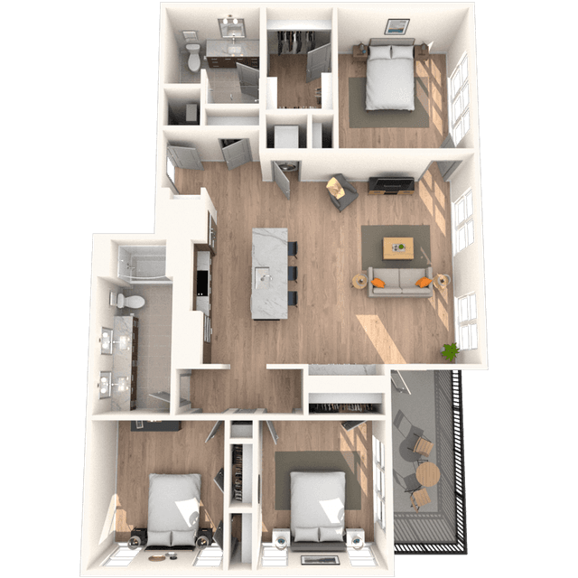 Floorplan image of unit 2521