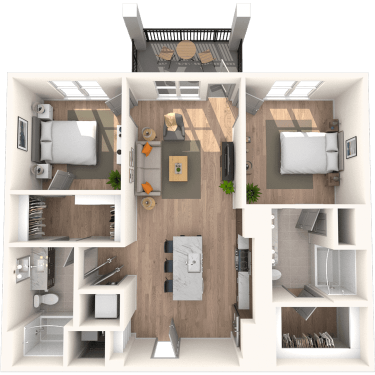 Floorplan image of unit 2522