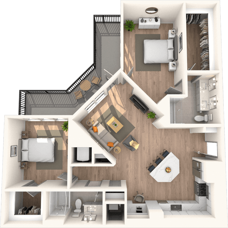 Floorplan image of unit 3209