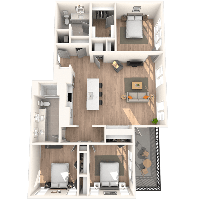Floorplan image of unit 3421