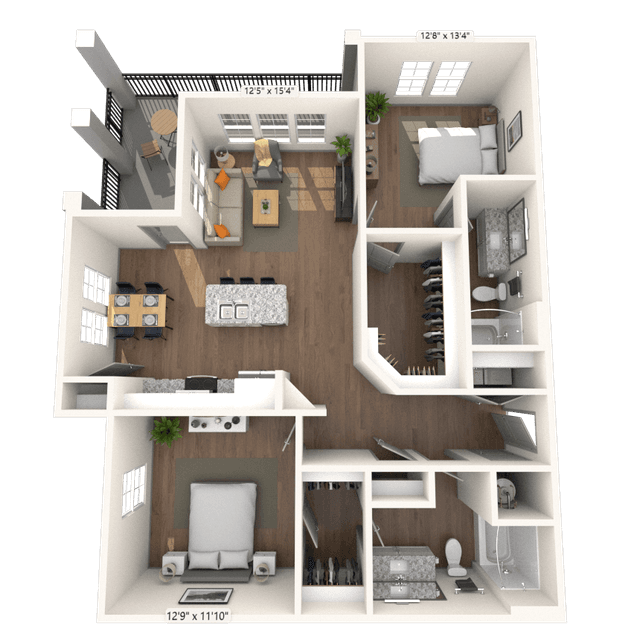 Floorplan image of unit 2-402