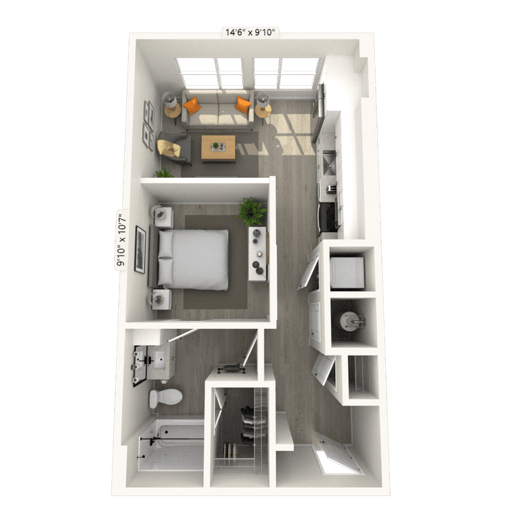 Floorplan image of unit 736