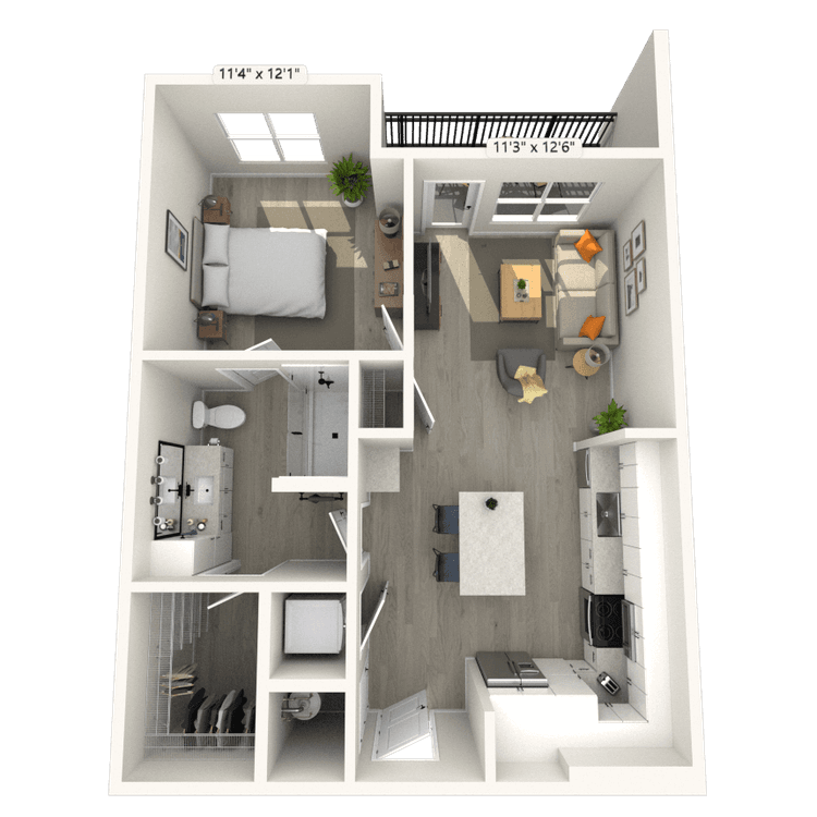 Floorplan image of unit 152
