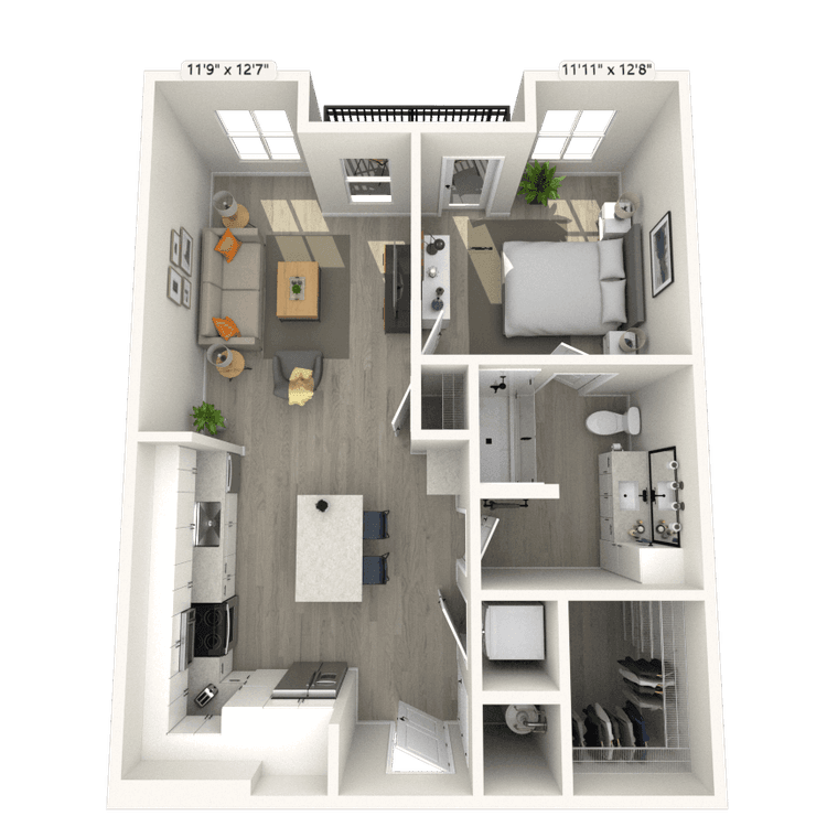 Floorplan image of unit 226