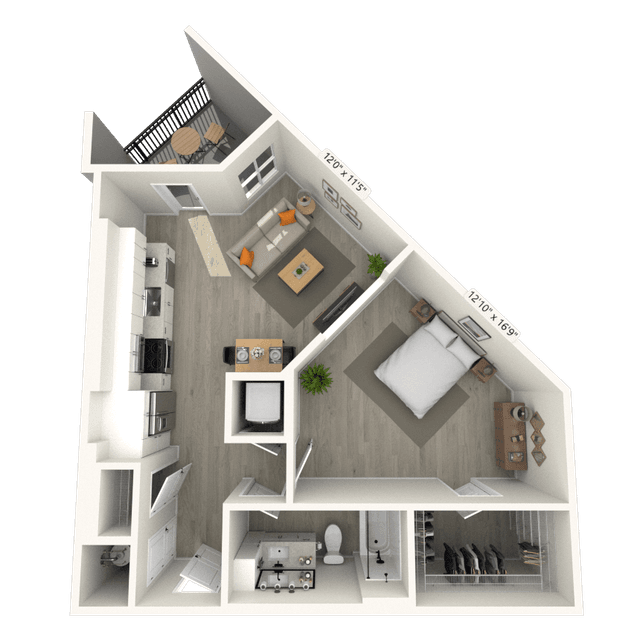 Floorplan image of unit 401