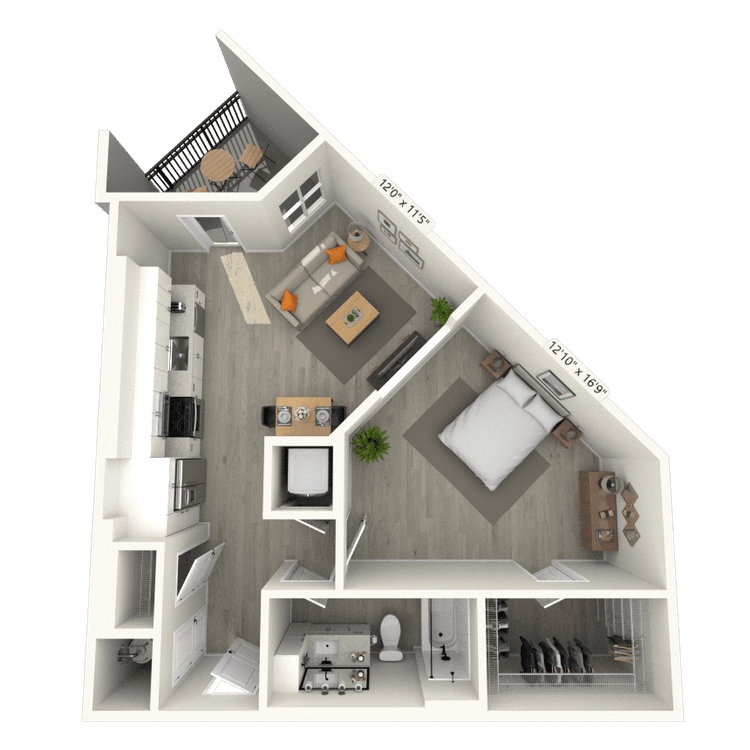 Floorplan image of unit 642