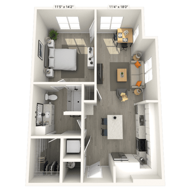 Floorplan image of unit 555