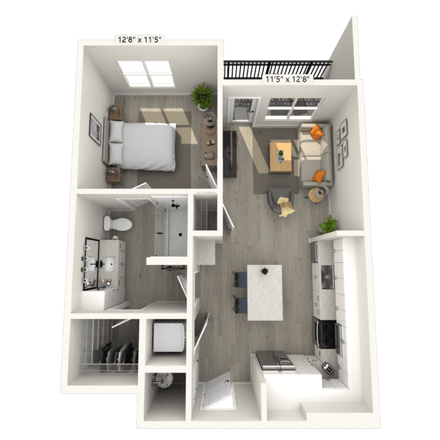 Floorplan image of unit 209