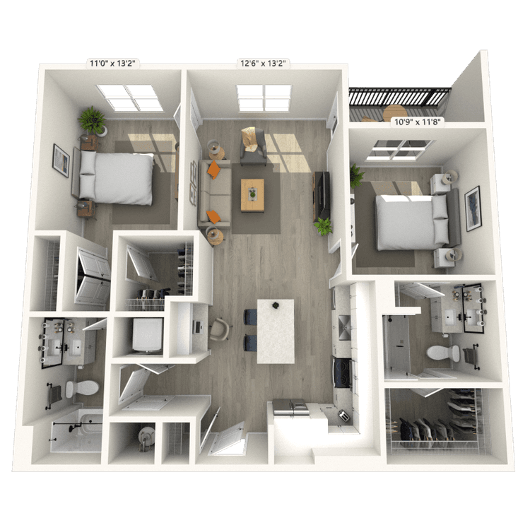Floorplan image of unit 430