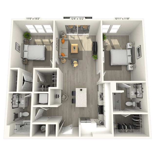 Floorplan image of unit 210