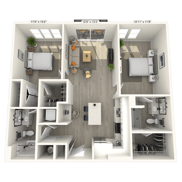 Floorplan image of unit 329