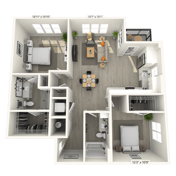 Floorplan image of unit 637