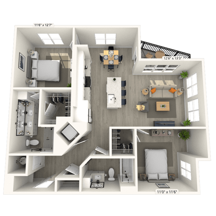 Floorplan image of unit 440