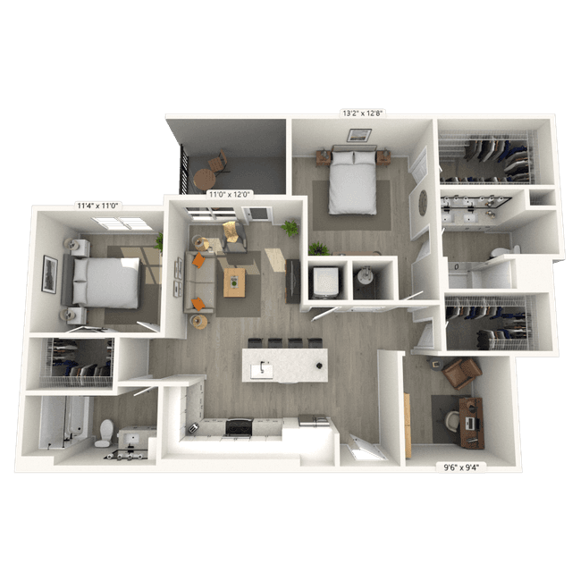 Floorplan image of unit 246