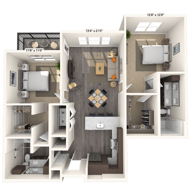 Floorplan image of unit 8108