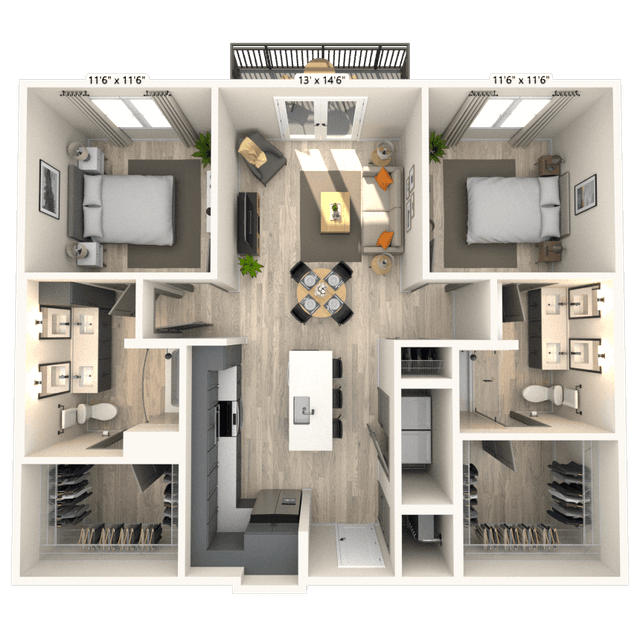 Floorplan image of unit 6068