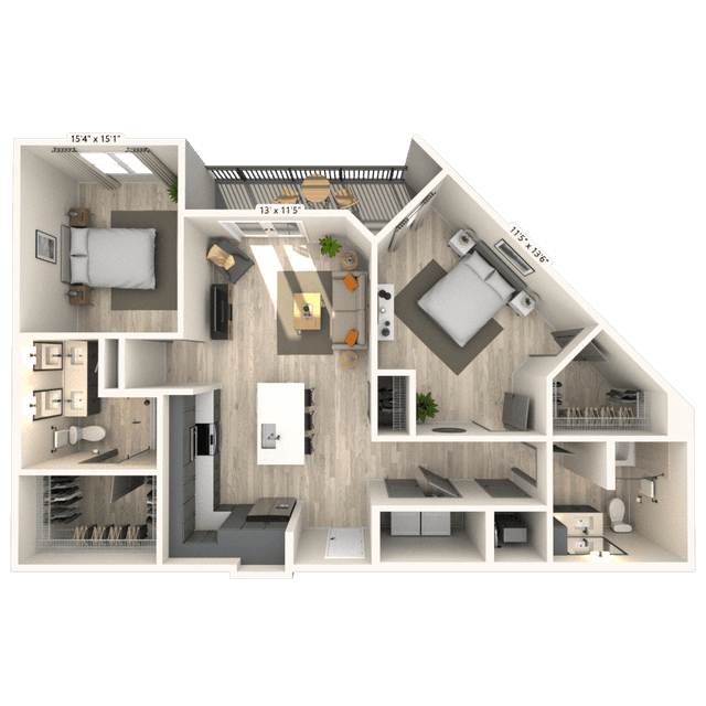 Floorplan image of unit 4008