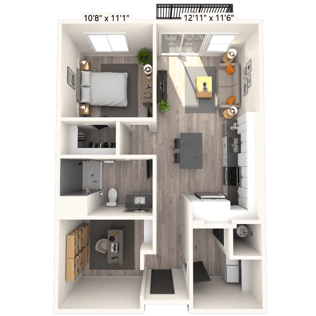 Floorplan image of unit 3414