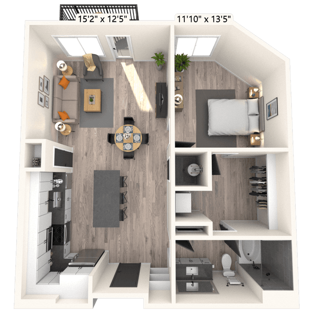 Floorplan image of unit 1226