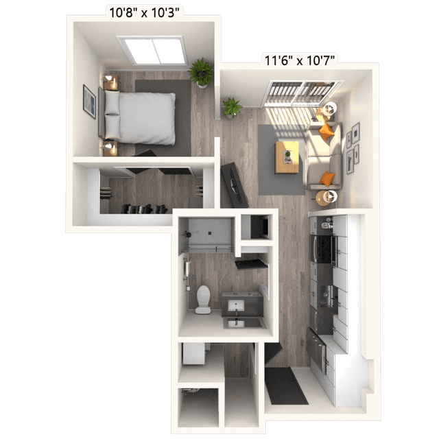 Floorplan image of unit 3423