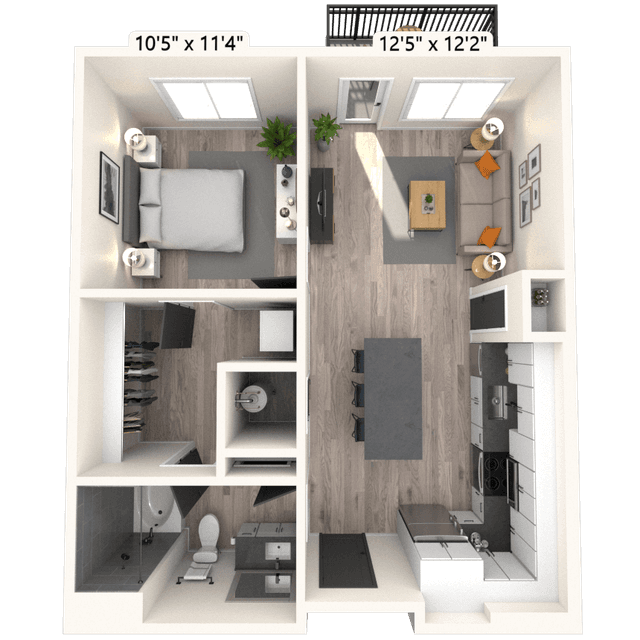 Floorplan image of unit 1431