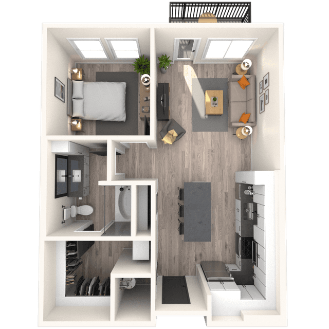 Floorplan image of unit 4204