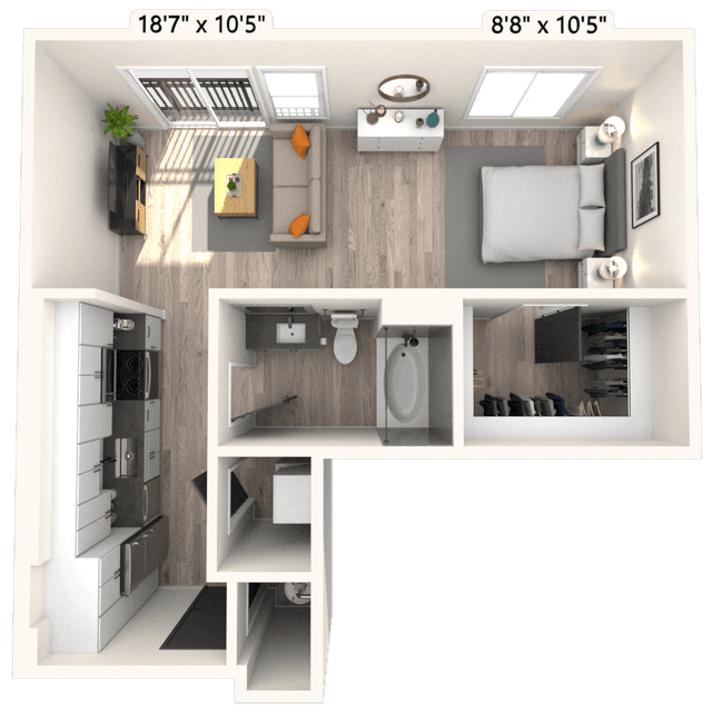 Floorplan image of unit 2418