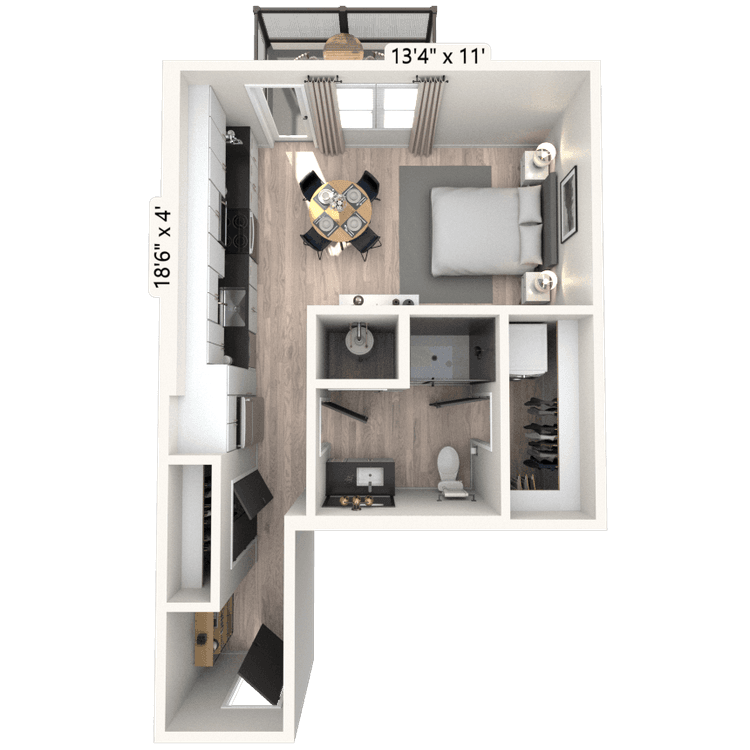 Floorplan image of unit 1009