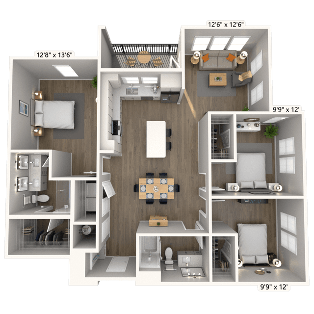 Floorplan image of unit 3103