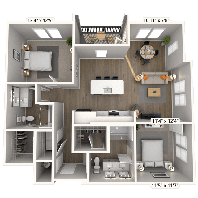 Floorplan image of unit 3212