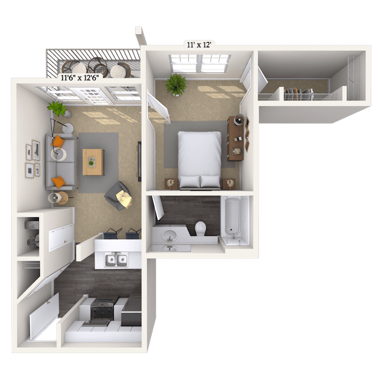 Floorplan image of unit 2424