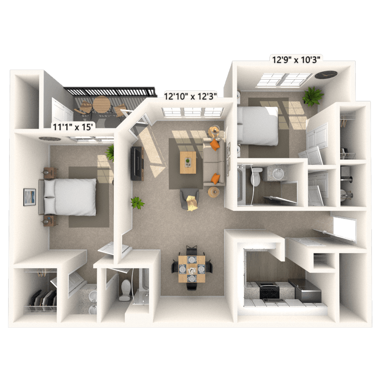 Floorplan image of unit 1603