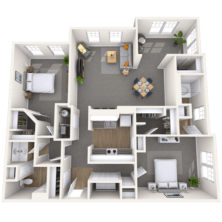 Floorplan image of unit 224