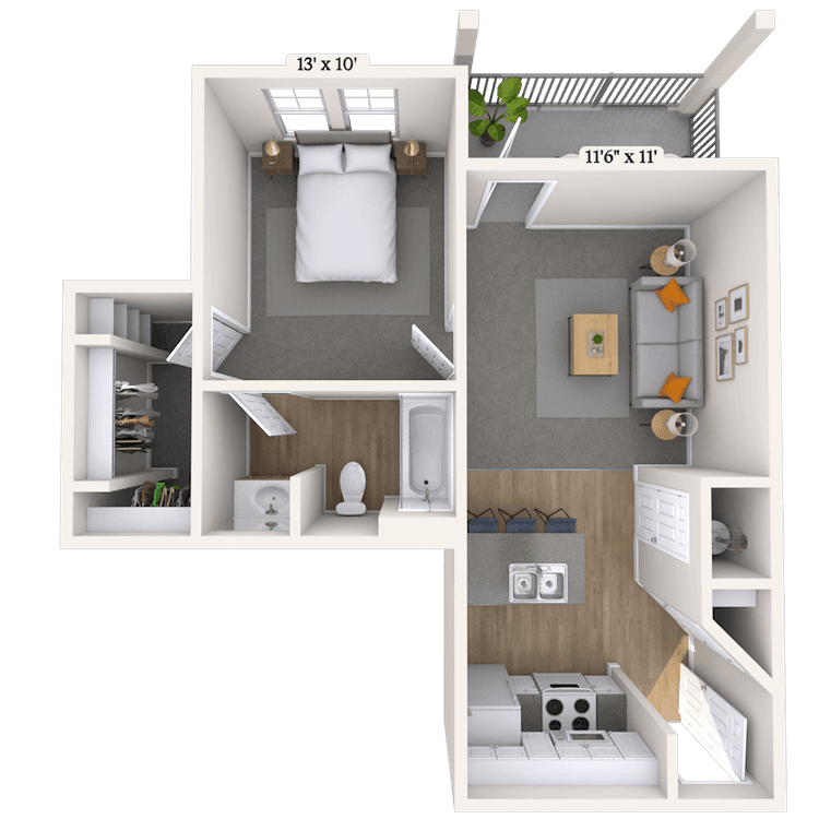 Floorplan image of unit 840