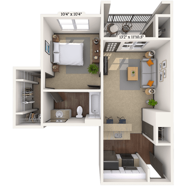 Floorplan image of unit 7154BV